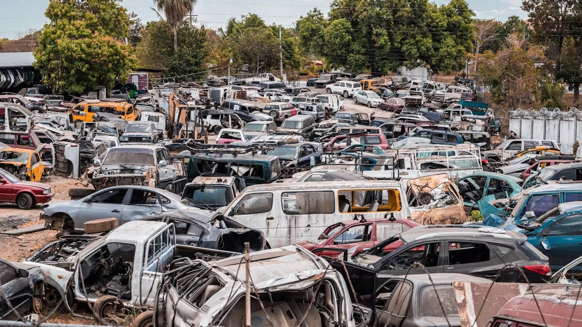 Les Épavistes Pro Vaste cimetière de voitures pour pièces et recyclage